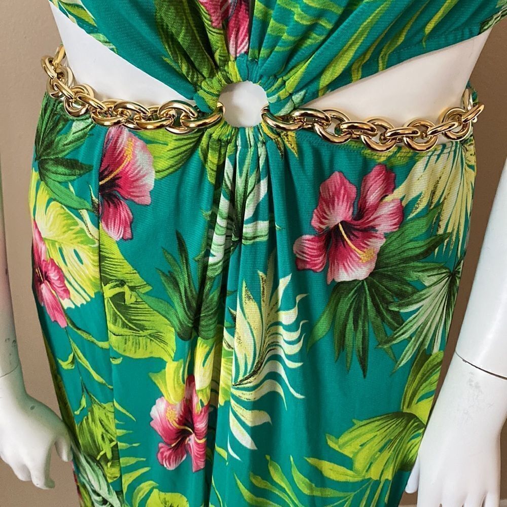 NWOT Fashion Nova Tropical Vacay Maxi Dress - Green - Picture 16 of 16